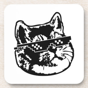 Dessous-de-verre Affaire avec elle chat Meme en verre