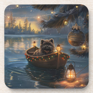 Dessous-de-verre Affenpinscher Festive Christmas Voyage