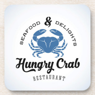 Dessous-de-verre Affiche affamée de restaurant de crabe