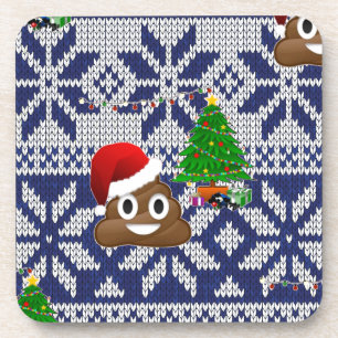 Dessous-de-verre affreux pull-over de Noël émoji