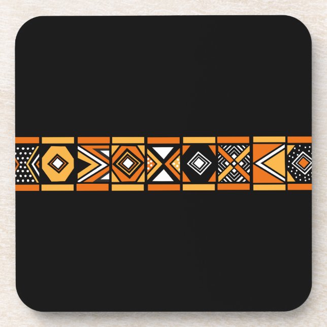 Dessous de verre africains de motif (Devant)