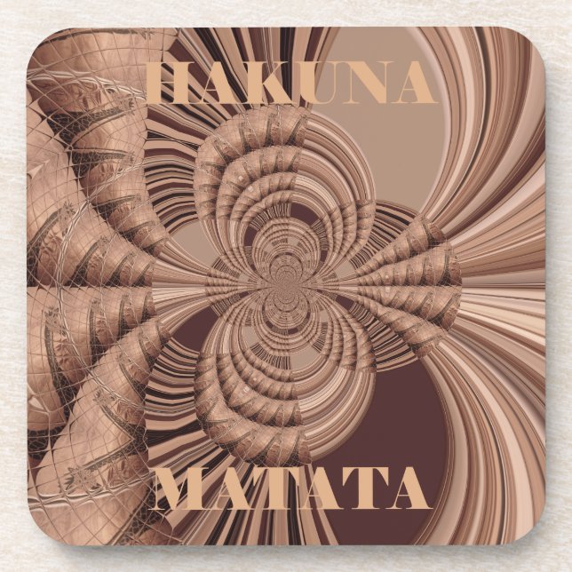 Dessous-de-verre African Hakuna Matata Fractal Art Print/Graphic (Devant)