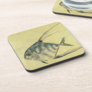 Dessous-de-verre African Pompano Fish, Vintage Threadfin Trevally