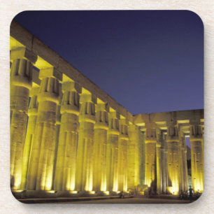 Dessous-de-verre Afrique, Égypte, Louxor. Cour du soleil d'Amenhote