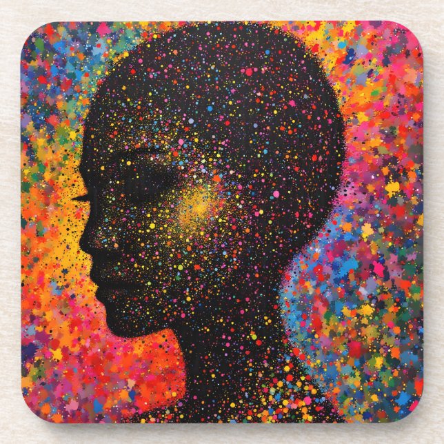 Dessous-de-verre Afro Nebula Whisper – Célébration de l'Histoire No (Devant)