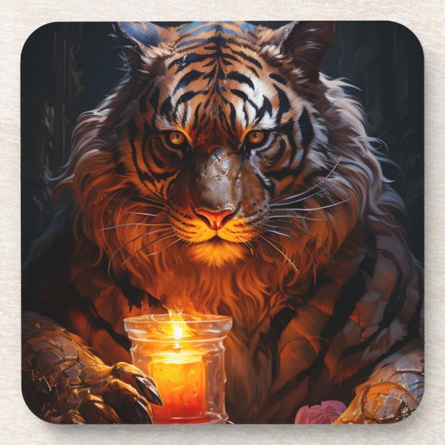 Dessous-de-verre Ai Tiger Art (Devant)