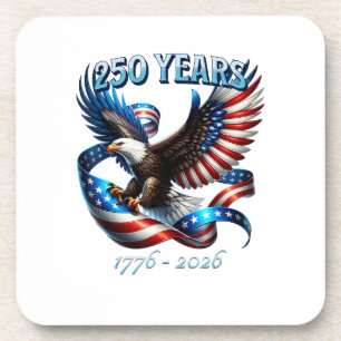 Dessous-de-verre Aigle et Drapeau Patriotiques 250 Ans 1776-2026