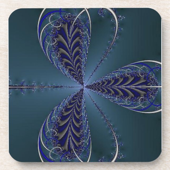 Dessous-de-verre Ailes D'Insectes Délicates À Minuit (Devant)