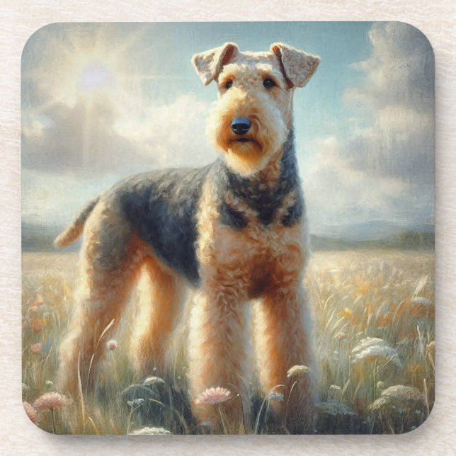 Dessous-de-verre Airedale Terrier (Devant)