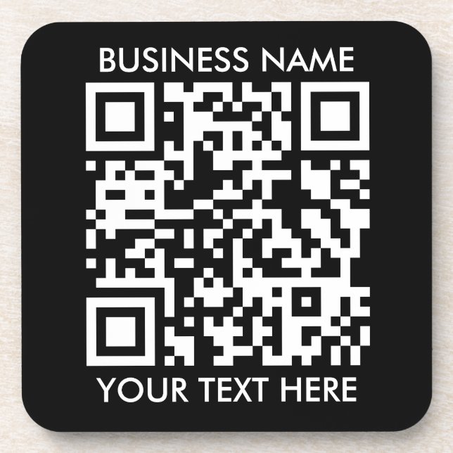 Dessous-de-verre Ajoutez votre propre code QR texte Scan Minimal Si (Devant)