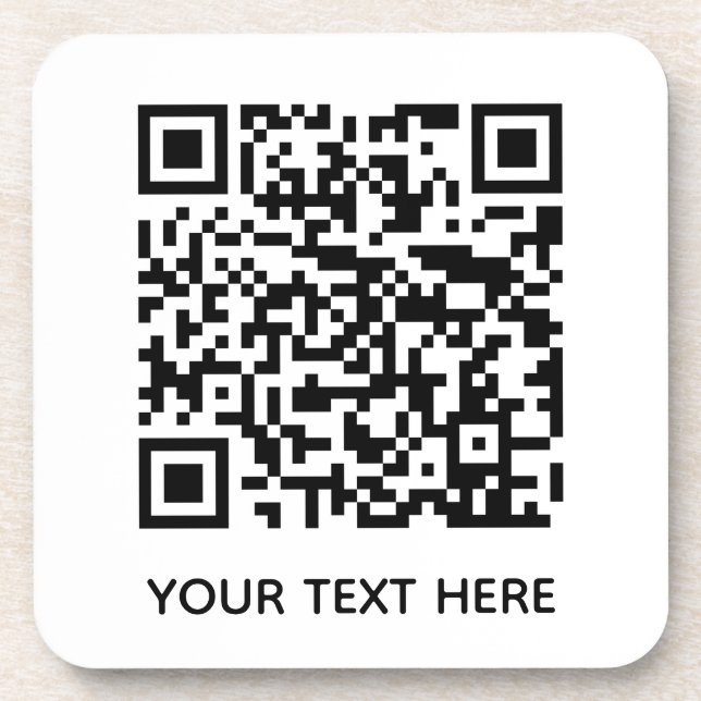 Dessous-de-verre Ajoutez votre propre code QR texte Scan Minimal Si (Devant)