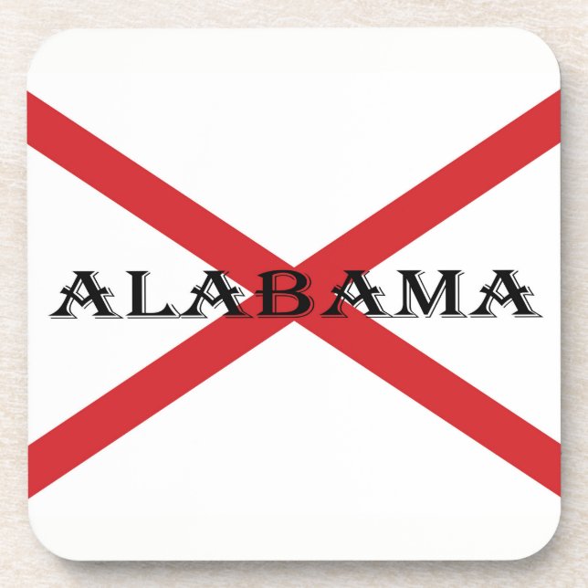 Dessous-de-verre Alabama et le drapeau de la côte (Devant)