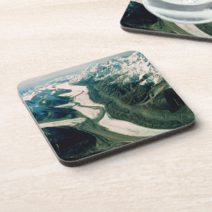 Dessous-de-verre Alaska Mountain Range-Vue aérienne