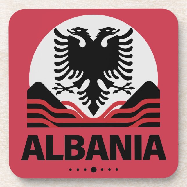 Dessous-de-verre Albanie Union européenne (Devant)