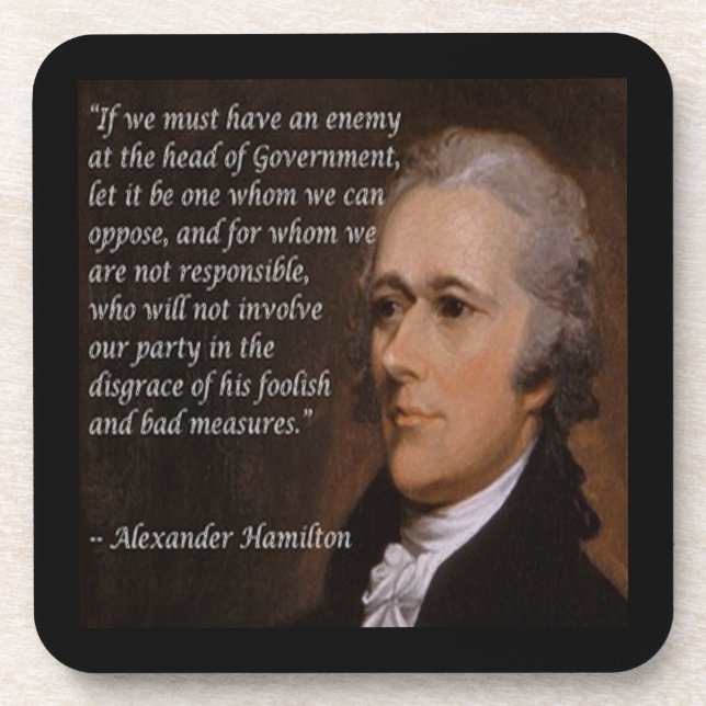 Dessous-de-verre Alexander Hamilton "Enemy Leader" Gift (Devant)