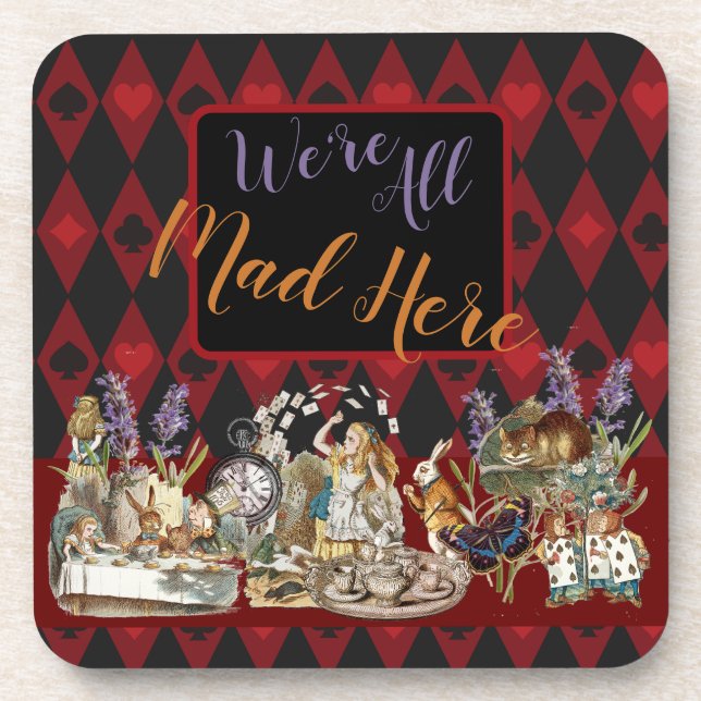 Dessous-de-verre Alice au pays des merveilles Mad Cheshire Chat (Devant)