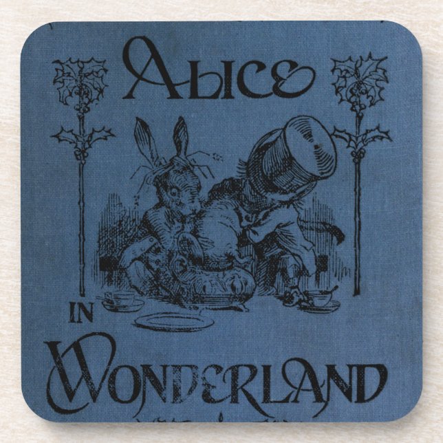 Dessous-de-verre Alice dans la couverture de livre du pays des (Devant)