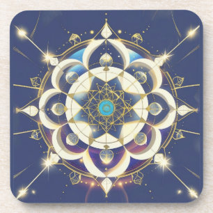 Dessous-de-verre Alignement Stellaire Doré – Un Univers de Géométri