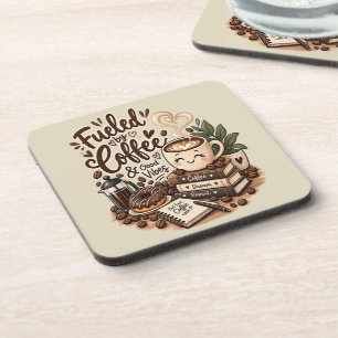 Dessous-de-verre Alimenté par le Café & de Bonne Humeur – Amoureux