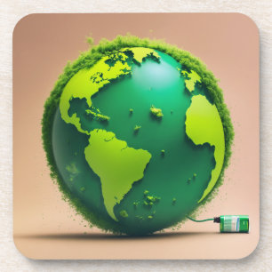 Dessous-de-verre Alimenter la planète – Terre durable et verte
