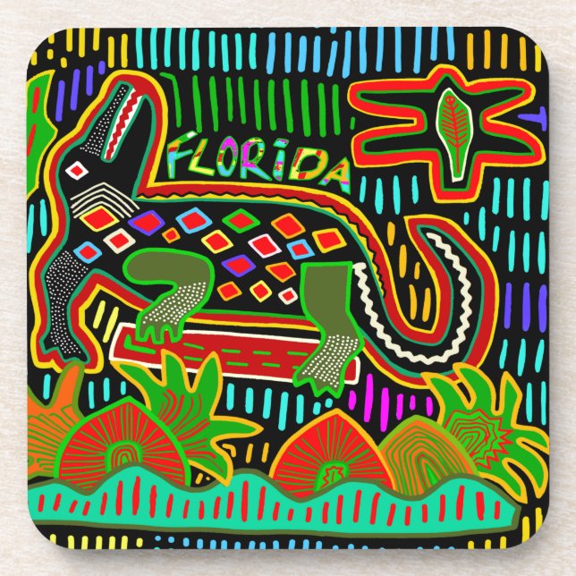 Dessous-de-verre Alligator de Floride - Critters d'ouragan (Devant)