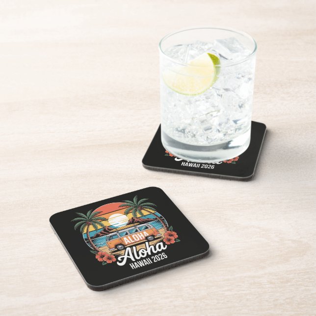 Dessous-de-verre Aloha Hawaï 2026 (Côté Droit)