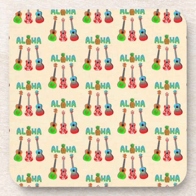 Dessous-de-verre Aloha Ukuleles (Devant)