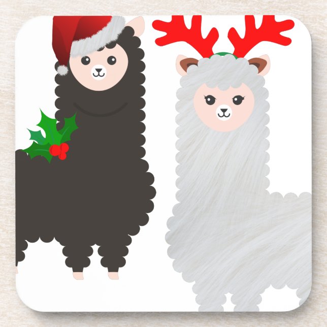 Dessous-de-verre alpacas de rennes de noël (Devant)