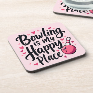 Dessous-de-verre Amateur de Bowling Design Rétro Mignon Sportif