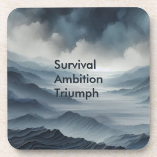 Dessous-de-verre Ambition de Survie Triomphe Motivationnel