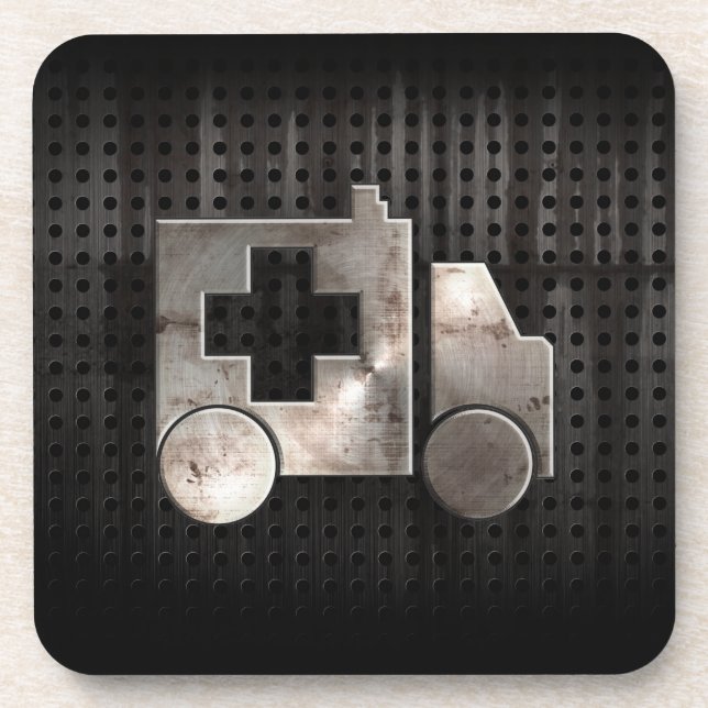 Dessous-de-verre Ambulance rocailleuse (Devant)