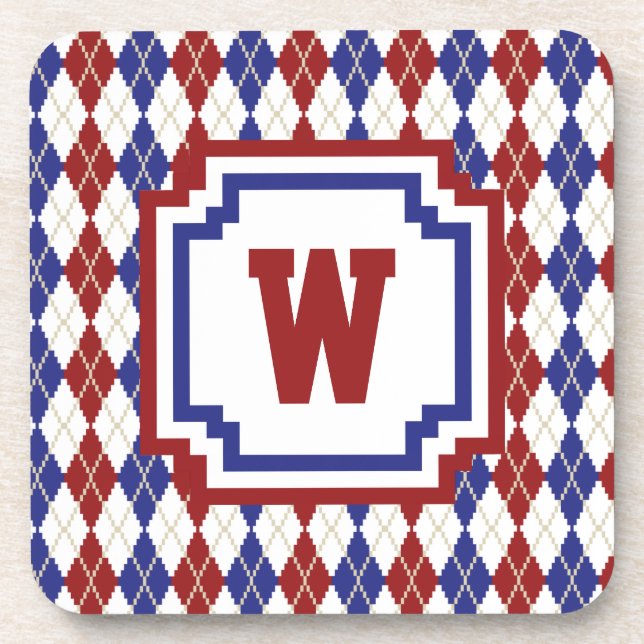 Dessous-de-verre Americana Argyle Square Coaster (Devant)