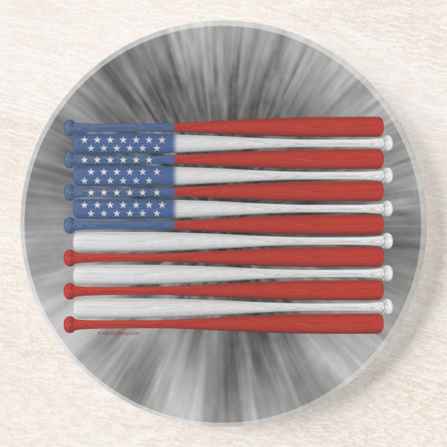 Dessous de verre Amérique de baseball (USA) (Devant)