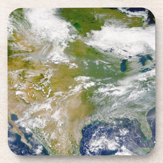 Dessous-de-verre Amérique Du Nord Avec Fumée Visible Dans Les Endro (Devant)