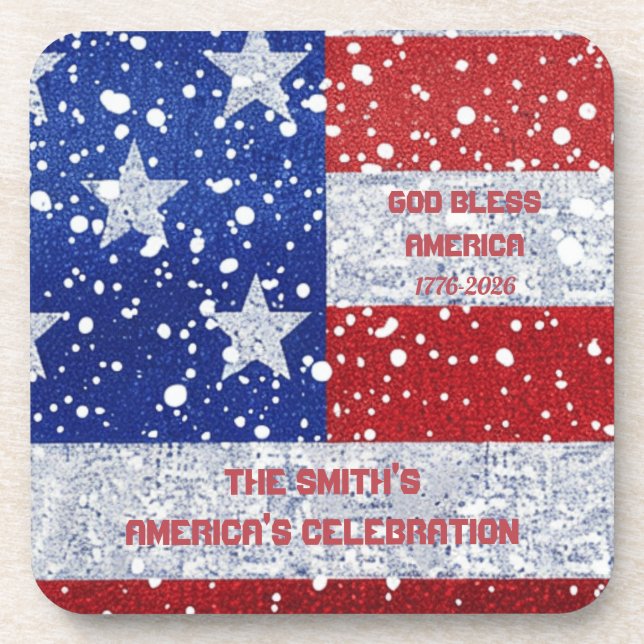 Dessous-de-verre Amérique fête le 250e anniversaire (Devant)
