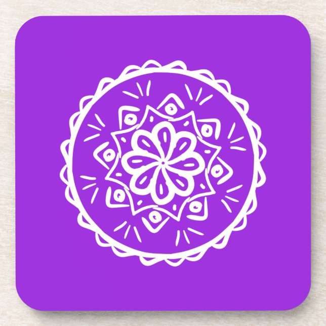Dessous-de-verre Amethyst Mandala (Devant)