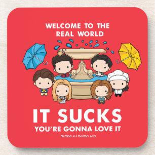 Dessous-de-verre AMIS™ Bienvenue dans le monde réel Chibi