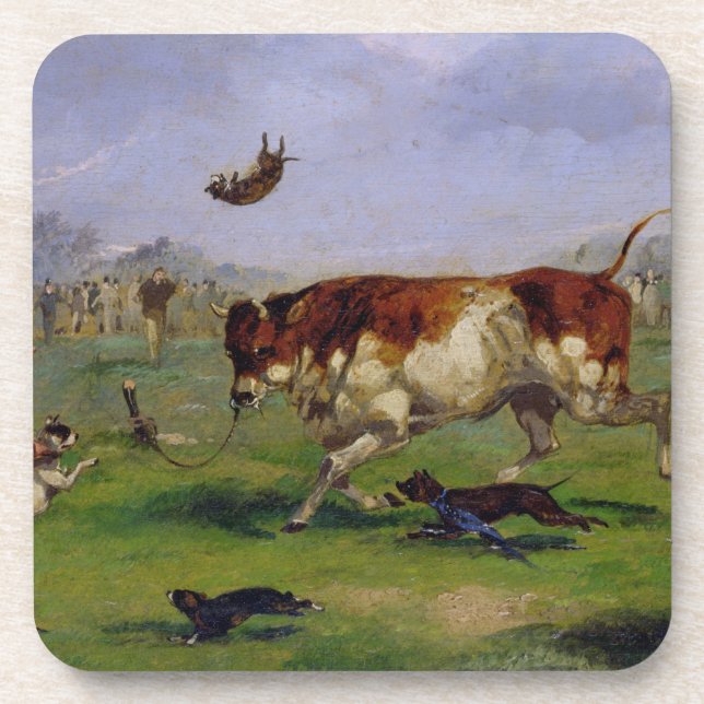 Dessous-de-verre Amorce de Taureau (huile sur le papier étendu sur (Devant)