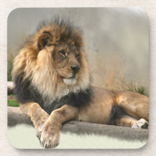 Dessous-de-verre Amoureux de lions Roi de la jungle