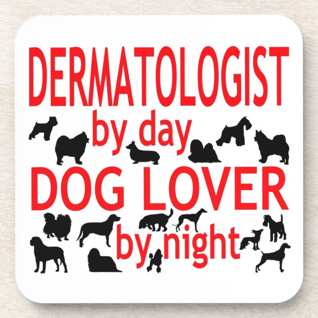Dessous-de-verre Amoureux des chiens dermatologue (Devant)