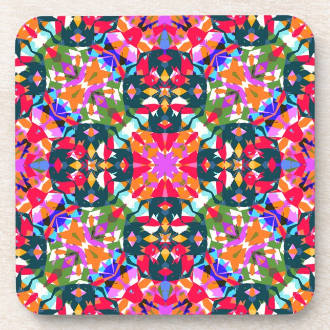 Dessous-de-verre Amusant Bright Motif Moderne Eclectique Dopamine D (Devant)