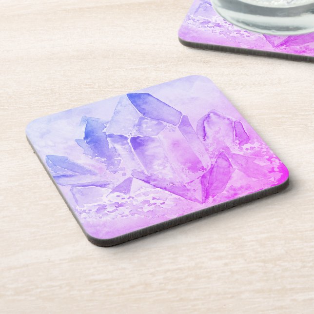 Dessous-de-verre *~* Amusants gais Amethyst Chakra Crystal (Côté gauche)
