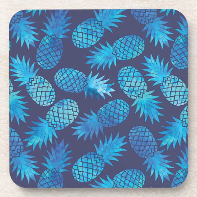 Dessous-de-verre Ananas Blue Tie Dye (Devant)