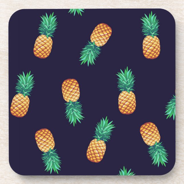 Dessous-de-verre Ananas sur la marine (Devant)