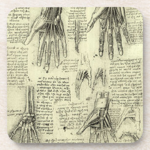 Dessous-de-verre Anatomie de la main humaine par Léonard de Vinci