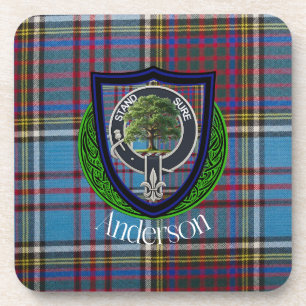 Dessous-de-verre Anderson Scottish Clan Tartan et Crest