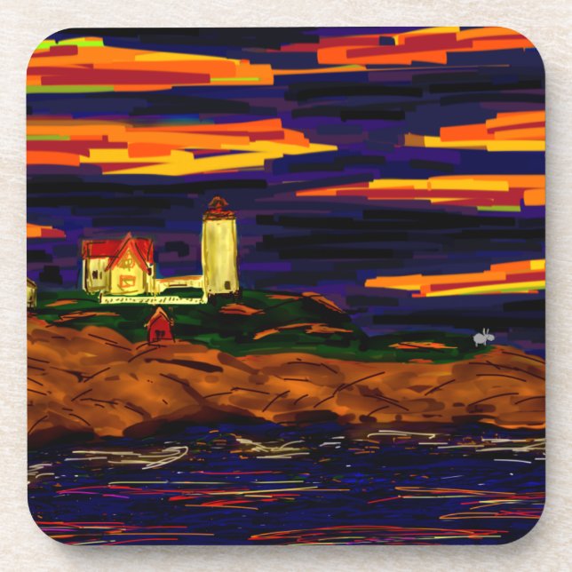 Dessous-de-verre âne et phare (Devant)