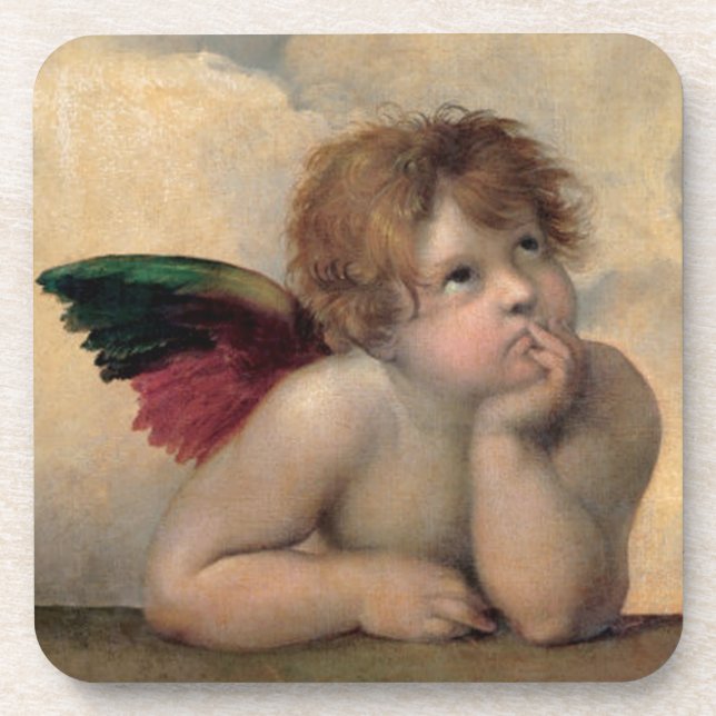 Dessous-de-verre Ange de Sistine Madonna par Raphael (Devant)