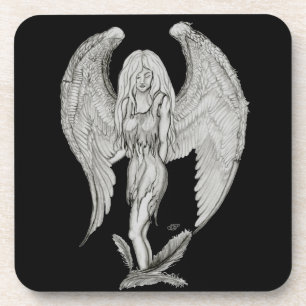 Dessous-de-verre Angel - design noir et blanc