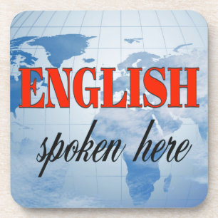 Dessous-de-verre Anglais parlé ici terre nuageuse